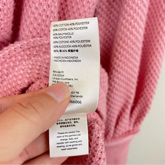 Free People She’s a Keeper Vented-Hem‎ Slouchy Tunic Sweater Pink NWT Size XS - Picture 8 of 11